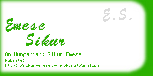 emese sikur business card